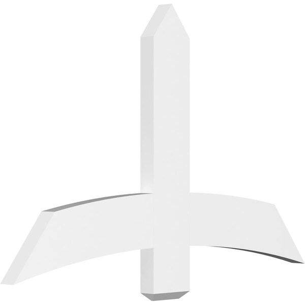 Ekena Millwork Bellingham Architectural Grade PVC Gable Bracket, 48"W x 30"H x 2"D x 6"F, 15/12 Pitch GBP048X30X0206BEL00 - main